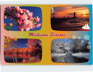 Postcard Michigan Seasons Michigan USA