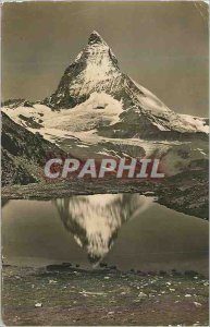 Modern Postcard Zermatt Matterhorn Riffelsee u