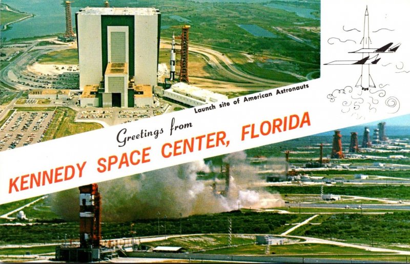 Florida NASA Greetings From Kennedy Space Center Launch Site Of American Astr...