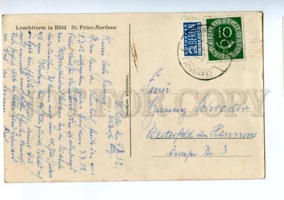 173864 GERMANY BOHL St.Peters nordsee LIGHTHOUSE Vintage RPPC