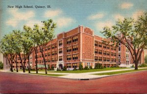 Illinois Quincy New High School Curteich