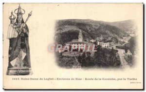 Old Postcard Our Lady of Laghet Nice surroundings Corniche Road in La Turbie