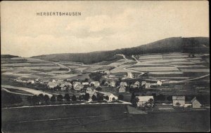 Herbertshausen Germany Bird's Eye View c1910 Vintage Postcard