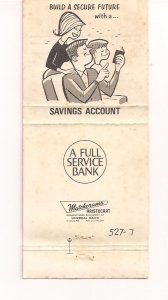 Matchbook Cover ! Cosmopolitan State Bank, Stillwater, Minnesota !