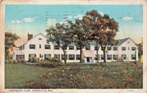 JANESVILLE WISCONSIN~CHEVROLET CLUB~1930 POSTCARD