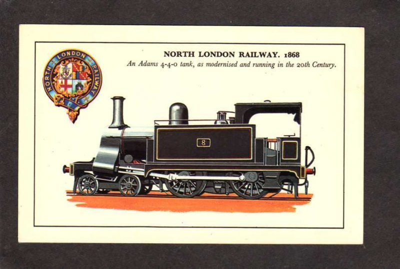 UK North London Railway Railroad Train Locomotive No 8 England Postcard