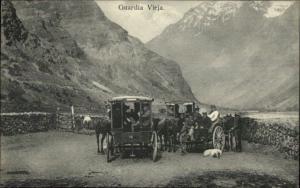 Guardia Vieja Buenos Aires? Horse Drawn Wagons & People c1910 Postcard