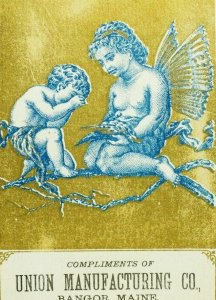 Winged Fairy & Cherub Manufacturing Co Bangor, ME Full Price List Card P76