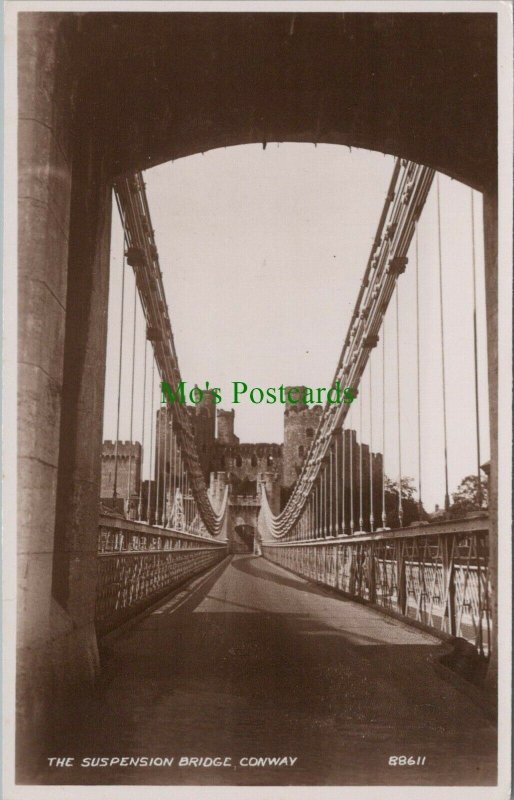 Wales Postcard - The Suspension Bridge, Conway   RS28909 