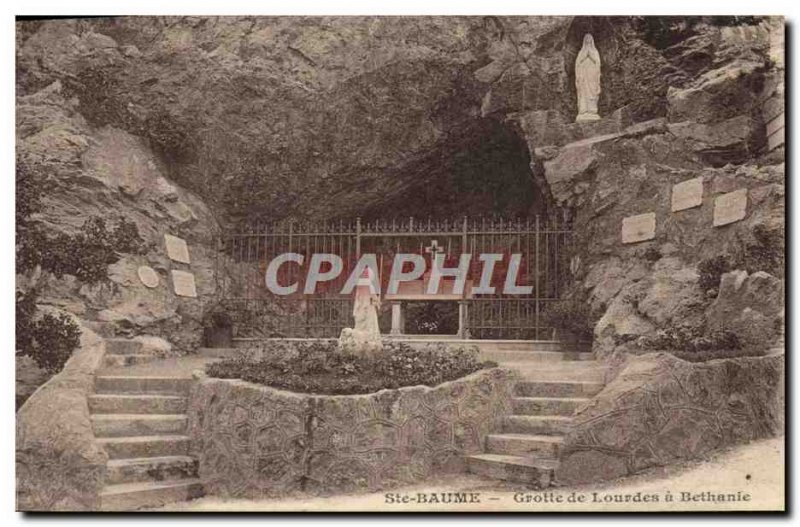 Old Postcard Ste Baume De Lourdes Grotto Bethanie