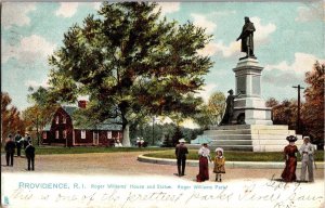 Tucks 1072 Providence RI Roger Williams House and Statue c1906 Vtg Postcard N66