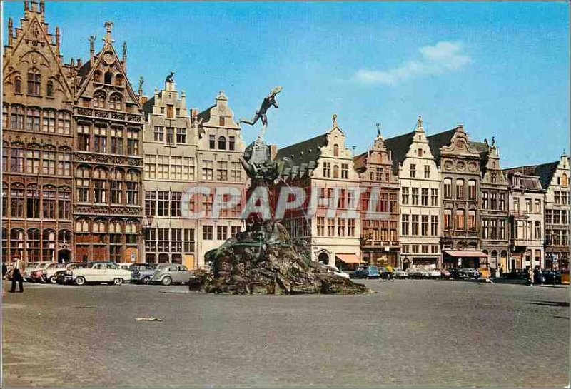 Postcard Modern Antwerp house corporation and brabo