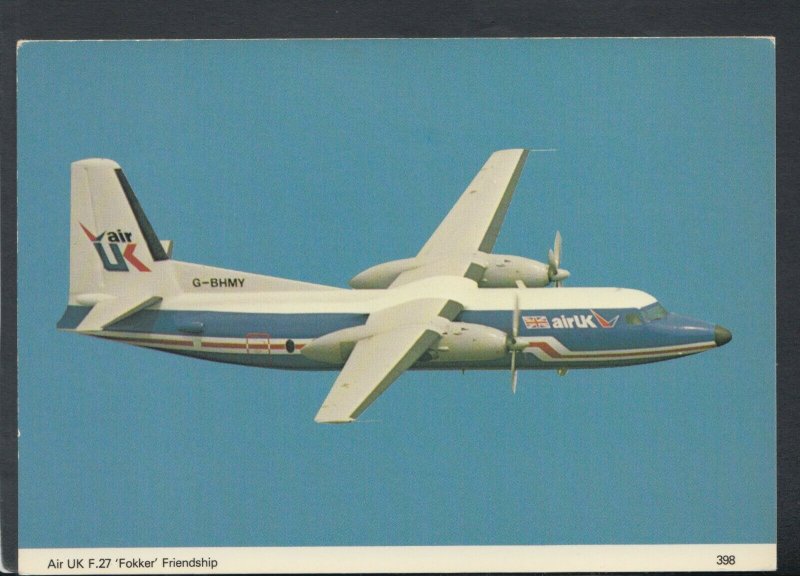 Aviation Postcard - Aeroplane - Air UK F.27 'Fokker' Friendship  T9010 