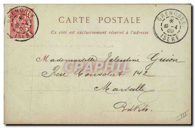 Old Postcard Hotel Posts and Telegraphs Grenoble