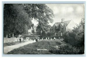 C. 1910 Kids Playing, Broadwell, UK Postcard P177 