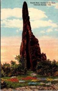 Needle Rock Garden of the Gods Colorado Springs CO Postcard PC51