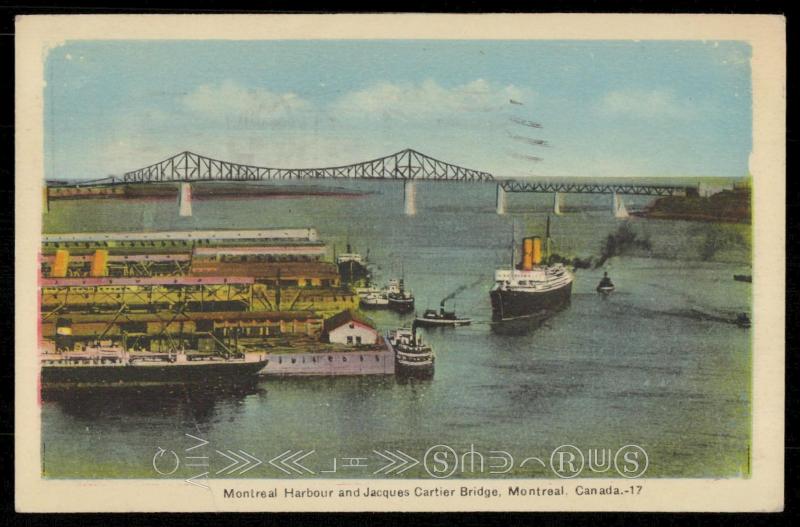 Montreal Harbour and Jacques Cartier Bridge