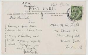 Kent; Entrance To Harbour, Ramsgate PPC By B&R, 1915, To Miss Lill, Forest Gate 