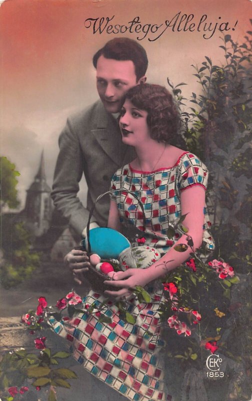 Couples lovers bride groom roses kissing clock lot of 8 postcards