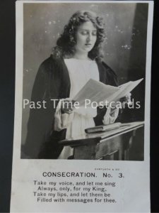 c1906 RP CONSECRATION No. 3 Take my voice, and let me sing - by Bamforth & Co