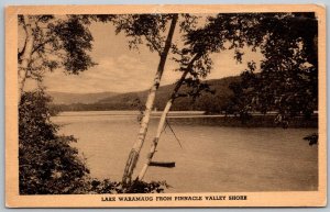 Lake Waramaug From Pinnacle Valley Shore Connecticut 1939 Postcard