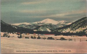 Postcard Winter View from Nob Hill Restaurant Dining Room Ruidoso New Mexico