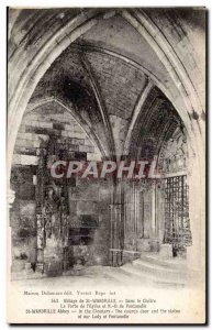 Postcard Abbey of St Wandrille In the cloister of the door & # 39eglise ND Fo...