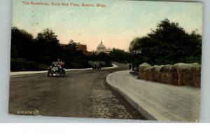 Back Bay Fens Boston MA Old Car c1910 Postcard