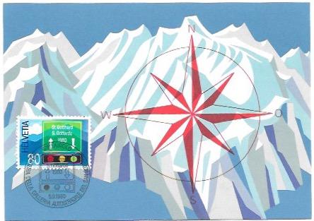 Switzerland 1980. St Gotthard Mountains.  Souvenir postcard.