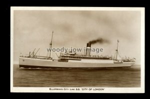 LS2309 - Ellerman City Line Liner - City of London - postcard