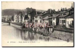 Old Postcard Epinal Old Houses On The Moselle