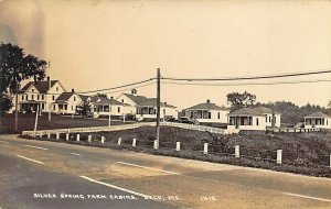 Saco ME Silver Spring Farm Cabins Real Photo Postcard