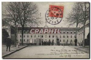 Old Postcard Army barracks Mayenne Mayran