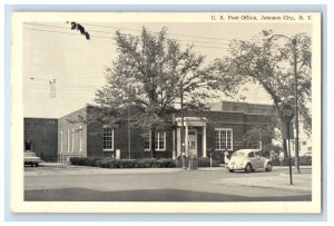 U.S Post Office Building Cars Johnson City New York NY Unposted Vintage Postcard
