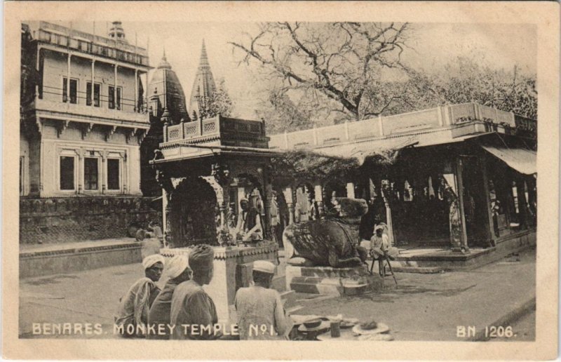 PC BENARES MONKEY TEMPLE INDIA (a24892)