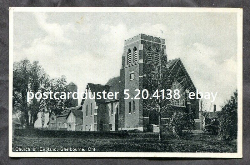 h2673 - SHELBURNE Ontario 1920s Church of England. Old Postcard