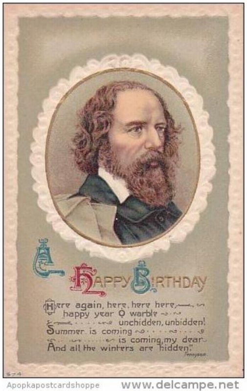 Birthday Greetings Tennyson Embossed Literature Series