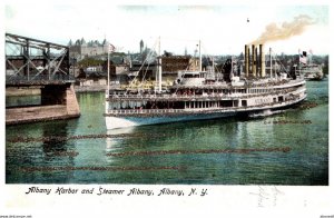 New York  Albany Harbor ,  Steamer Albany , glitter