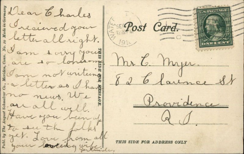 Waterbury CT Elks Bldg c1910 Postcard