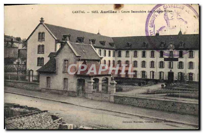 Old Postcard Aurillac Cantal Secondary Course Of Young Girls