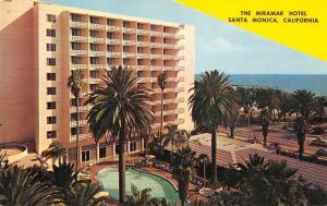 Santa Monica California birds eye view Miramar Hotel and pool vintage pc Z25181