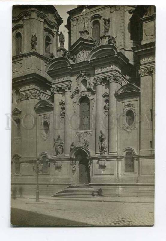 262173 CZECH PRAHA Portal Church St. Miculus Vintage photo PC