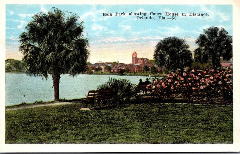 Florida Orlando Eola Park Showing Court House In Distance