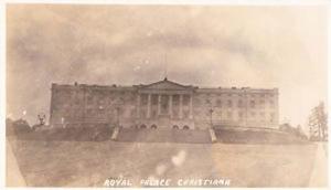 Royal Palace Christiana Norway Norwegian Antique Real Photo Postcard