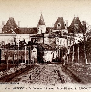 Bordeaux France Chateau Genicart Lormont 1910s WW1 Era Postcard PCBG12A