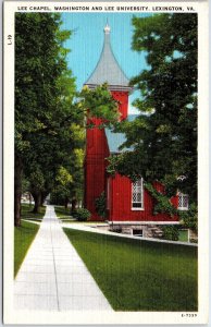 VINTAGE POSTCARD LEE CHAPEL WASHINTON & LEE UNIVERSITY LEXINGTON VIRGINIA