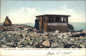 Pemberton Massachusetts MA Coal Barge 1900s-10s Postcard