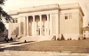 Mt Pleasant Iowa Memorial Library HQ Real Photo Antique Postcard K91057