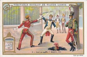 Liebig Trade Card S.623 Duelling No 6 Duel au sabre 1st Empire 1812