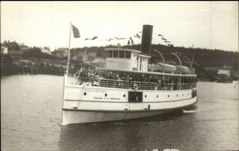 ESS Eastern Steamship Co Steamer Southport c1920s-30s Real Photo Postcard